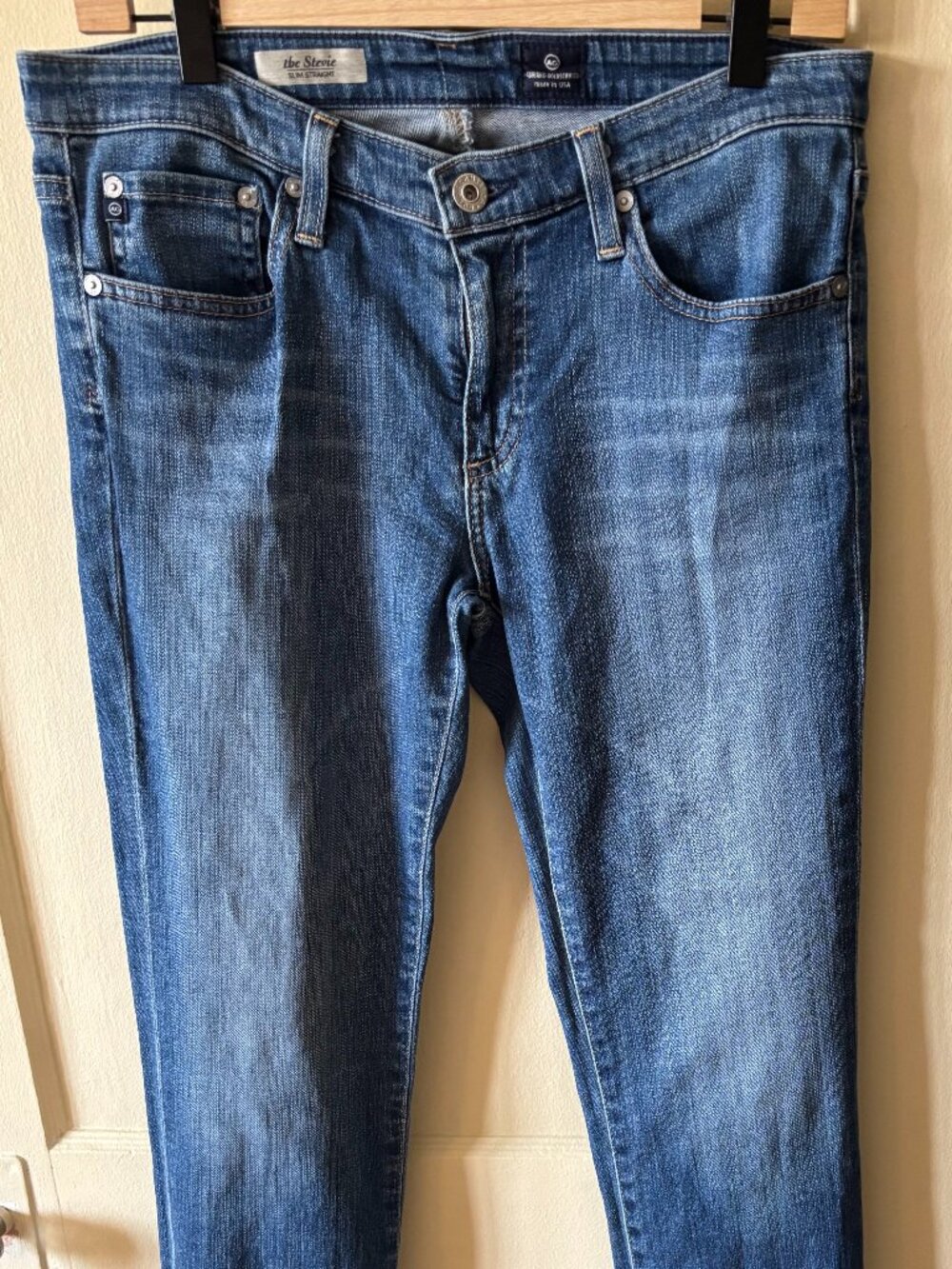 AG Adriano Goldschmied The Stevie Slim Straight Jeans Medium Wash 30R
